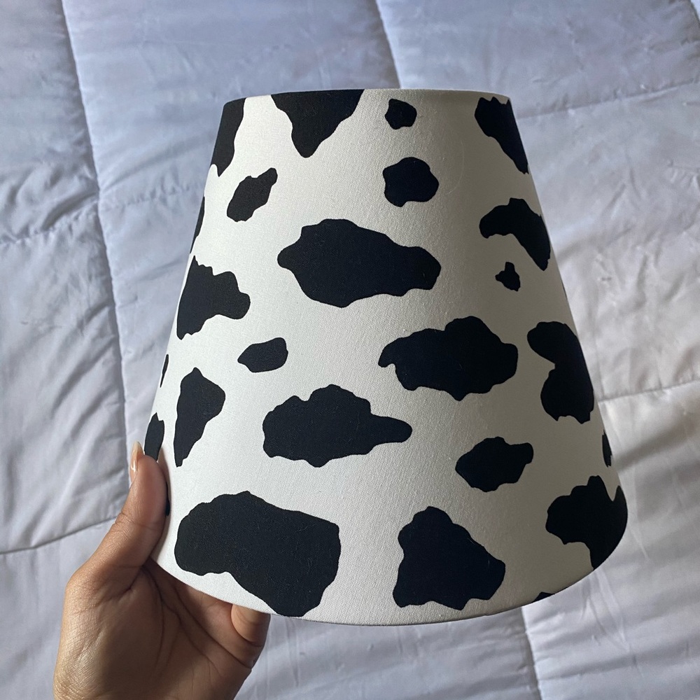 Cow print lamp shade